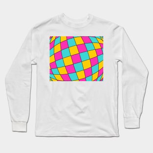 Round CMYK Grid Long Sleeve T-Shirt